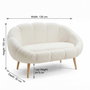Atelier Del Sofa Lida - Sofá de 2 plazas Blanco